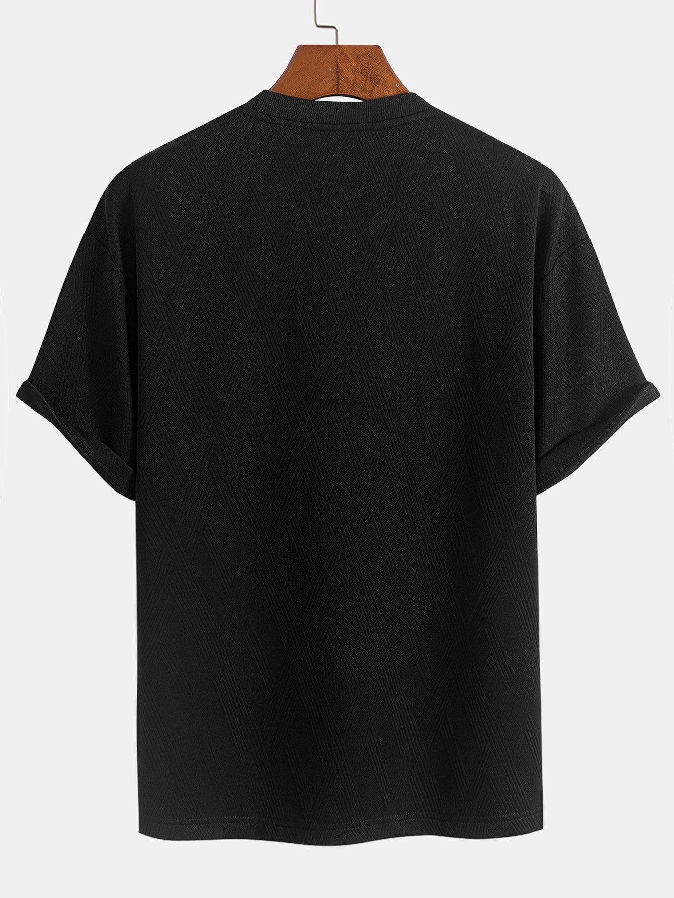 Relax Fit Diamond Jacquard T-Shirt