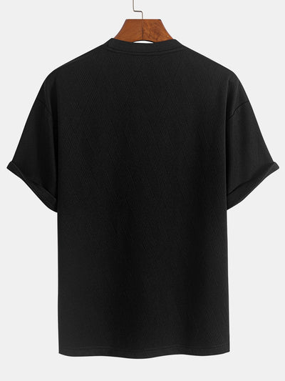 Relax Fit Diamond Jacquard T-Shirt
