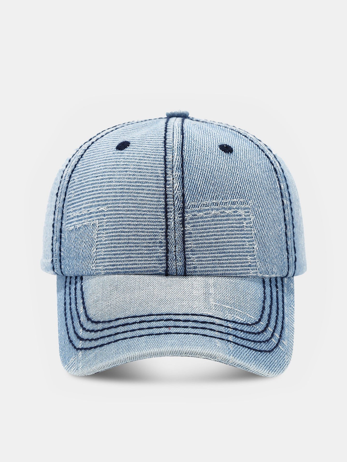 Patch Denim Washed Baseball Cap