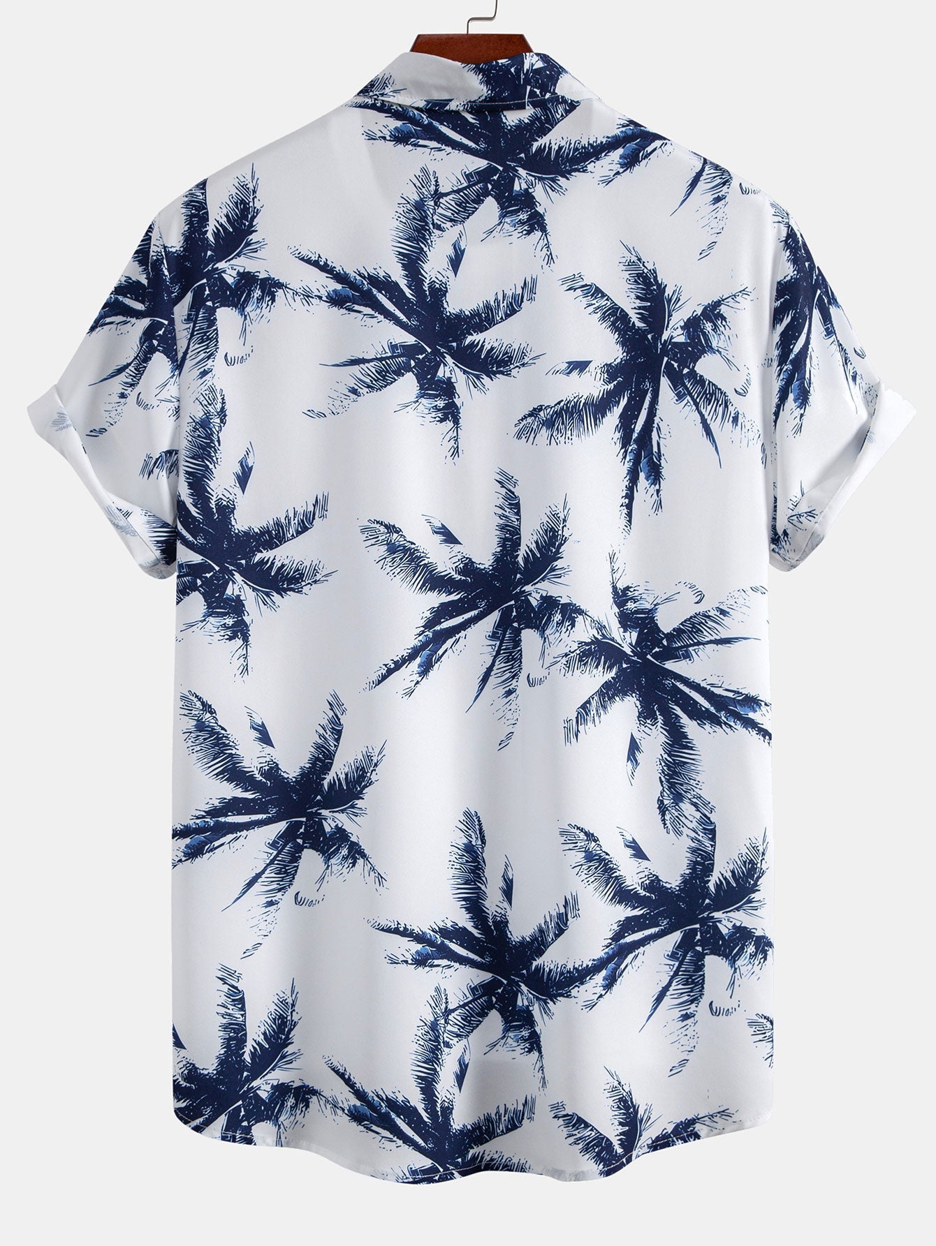 Palm Tree Print Button Up Shirt