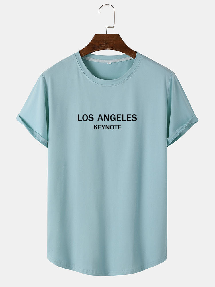 Los Angeles Print Arc Hem T-Shirt