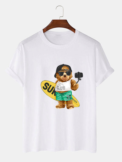 Surf Bear Print T-Shirt