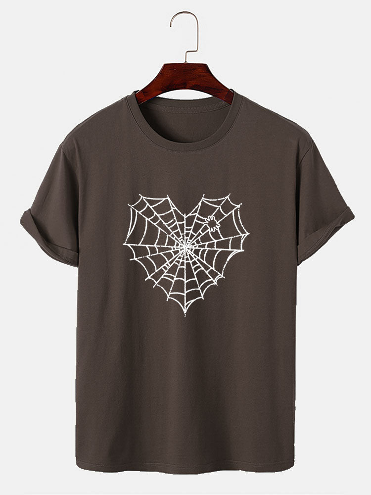 Spider Web Print T-Shirt