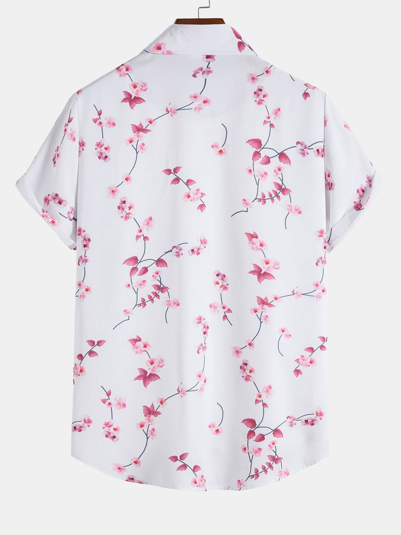 Cherry Blossom Print Button Up Shirt