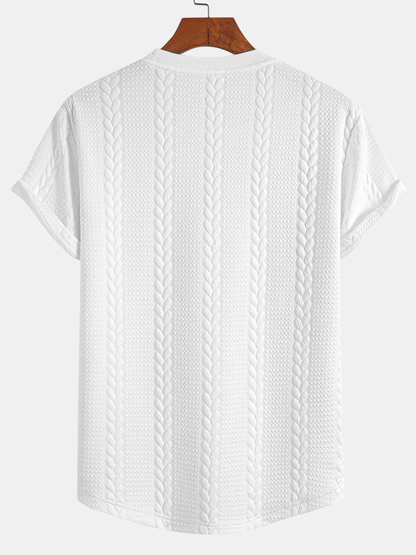 Twist Jacquard Arc Hem T-Shirt