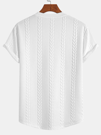 Twist Jacquard Arc Hem T-Shirt