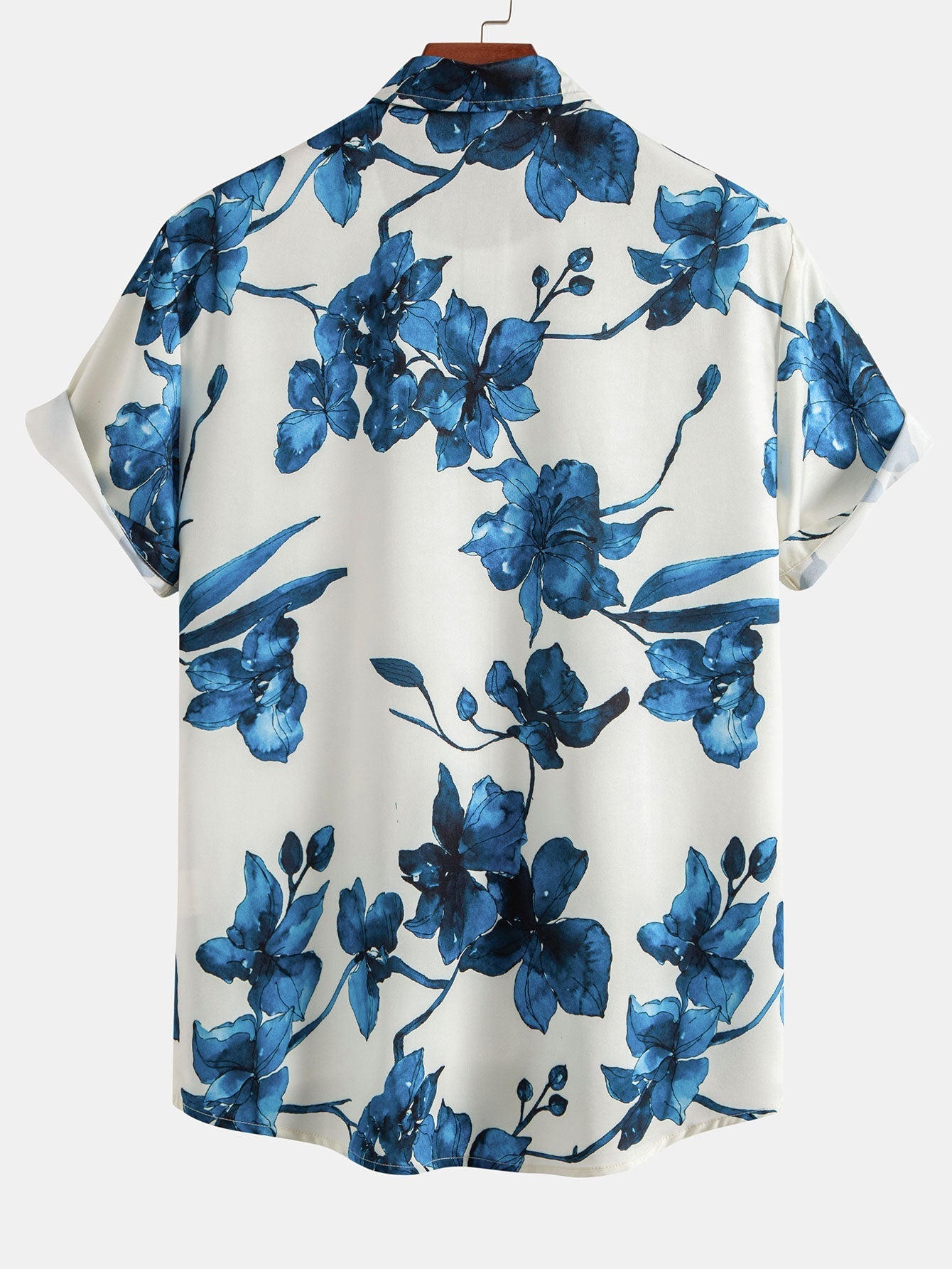 Ink Floral Print Button Up Shirt