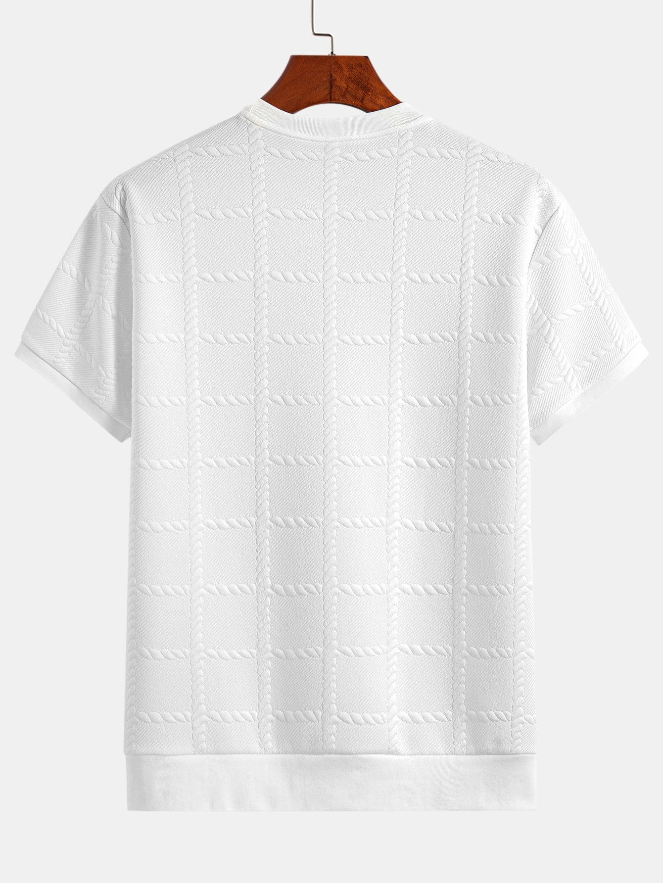 Twisted Squares Jacquard T-Shirt