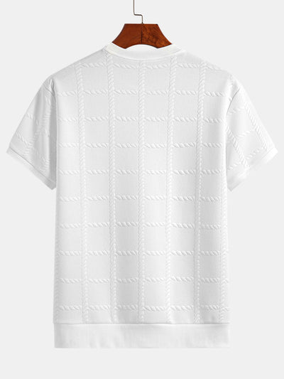 Twisted Squares Jacquard T-Shirt