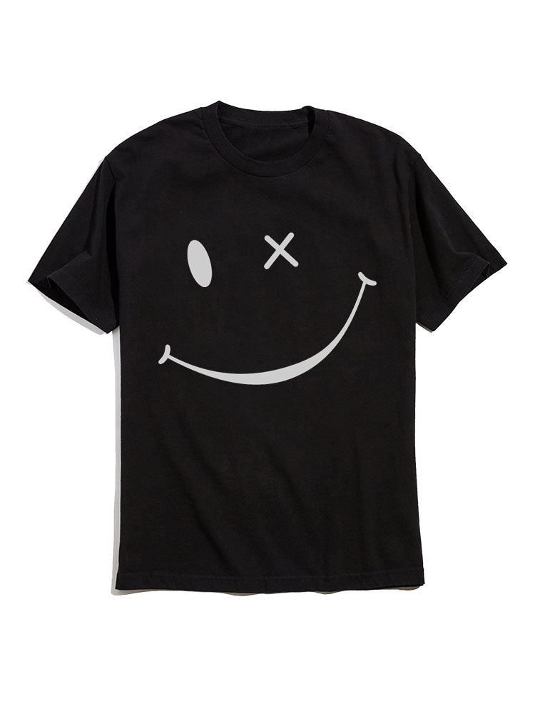 Smile Face Short Sleeve T-Shirts