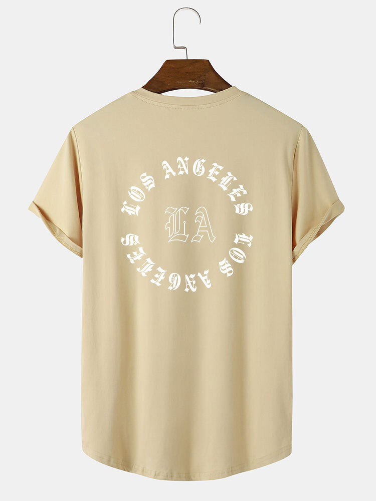 LA Letter Print T-Shirt