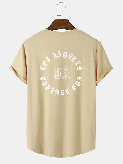 LA Letter Print T-Shirt
