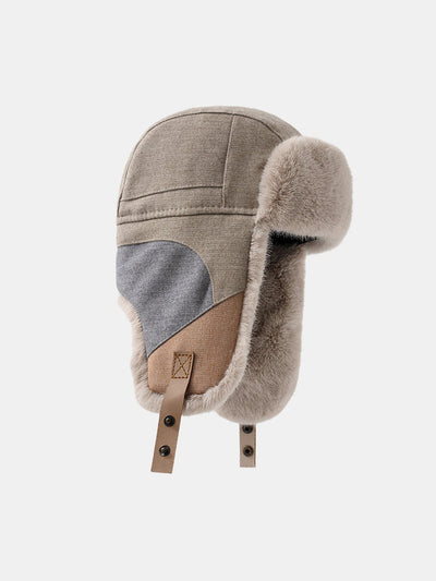 Patchwork Windproof Warm Trooper Trapper Hat