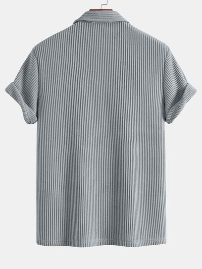 Short Sleeved Waffle Polo