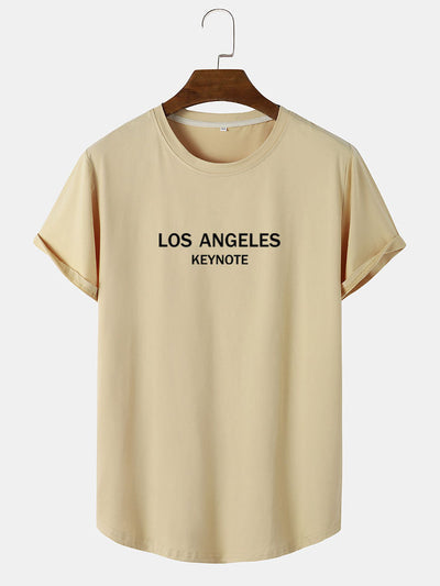 Los Angeles Print Arc Hem T-Shirt