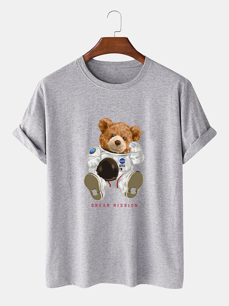 NASA Space Bear Print T-Shirt