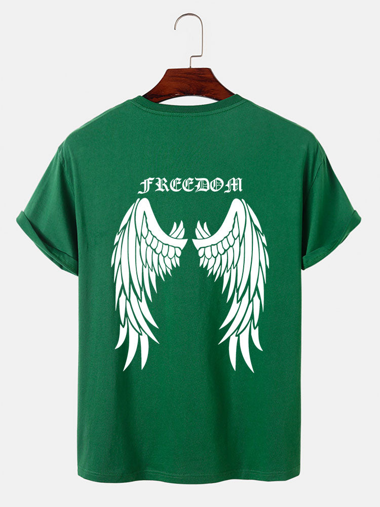 Wings Back Print T-Shirt