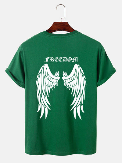 Wings Back Print T-Shirt