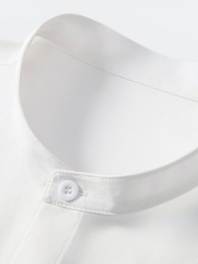 Ink Landscape Painting Stand Collar Shirt