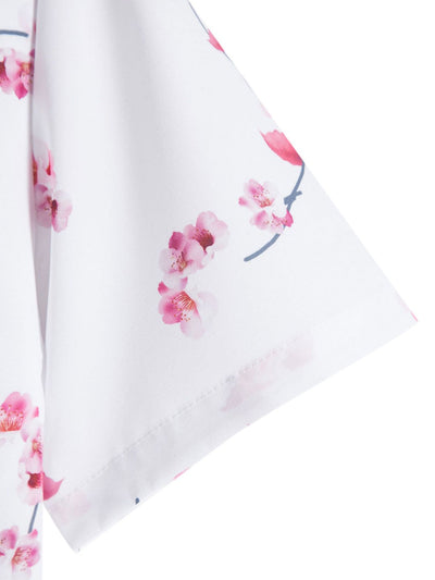 Cherry Blossom Print Button Up Shirt