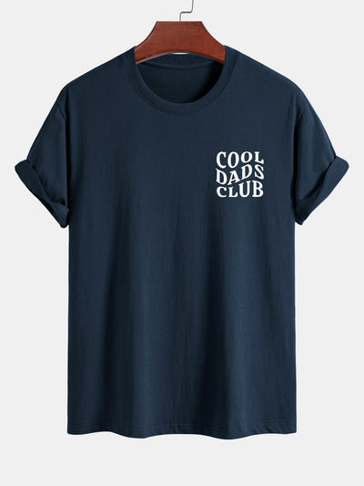 Regular Fit Cool Dads Club Print Cotton T-Shirt