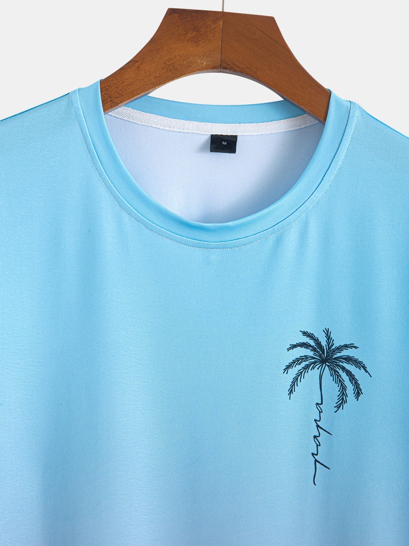 Regular Fit Palm Tree Gradient Print T-Shirt