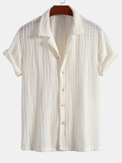 Texture Jacquard Cuban Shirt