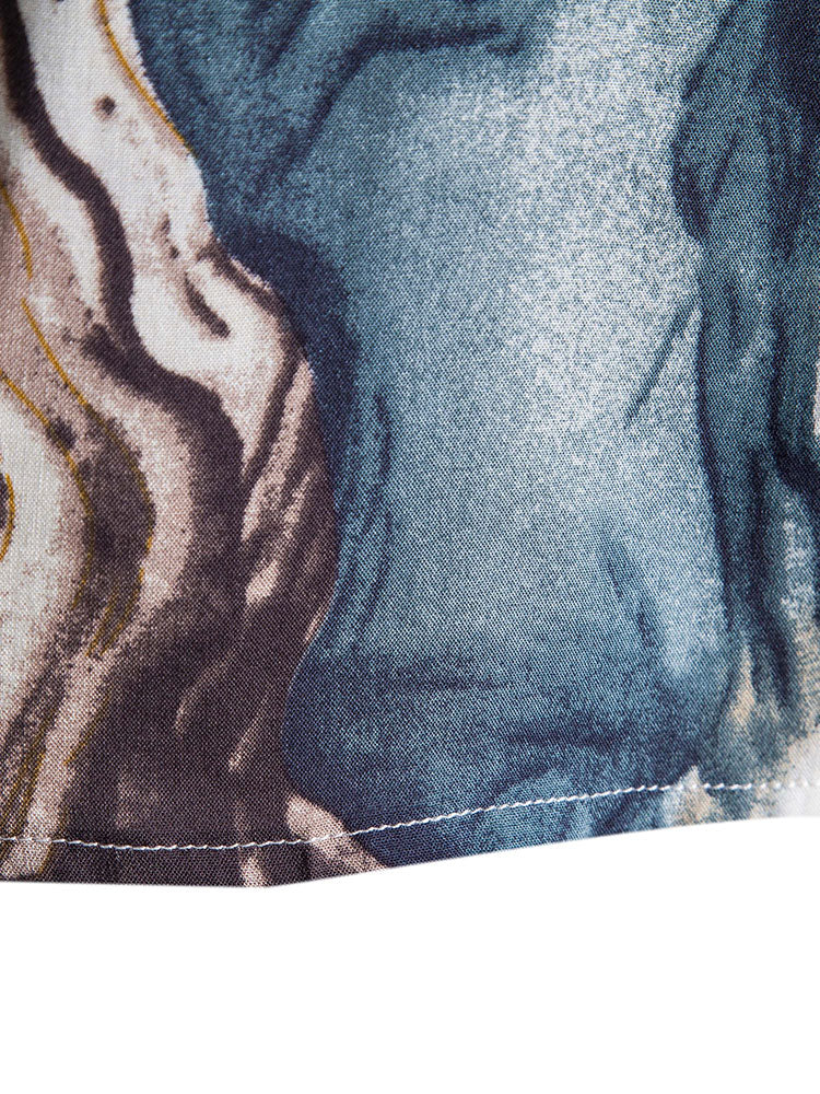 Ink Abstract Print Shirt