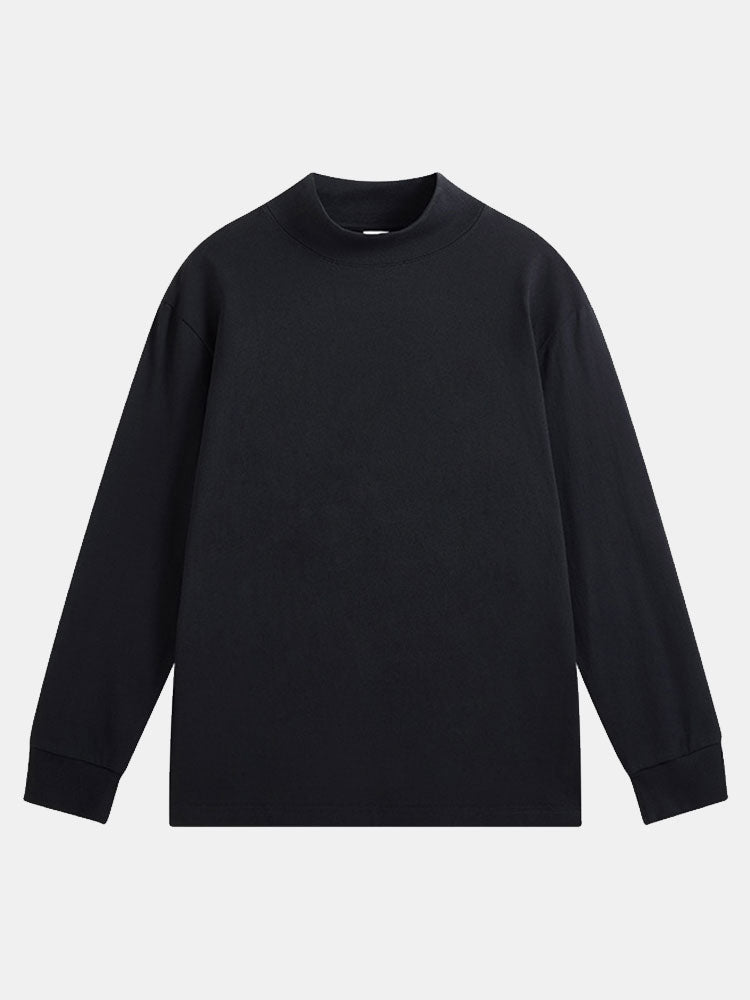 3 Pieces Basic Long Sleeve Mock Neck T-Shirt