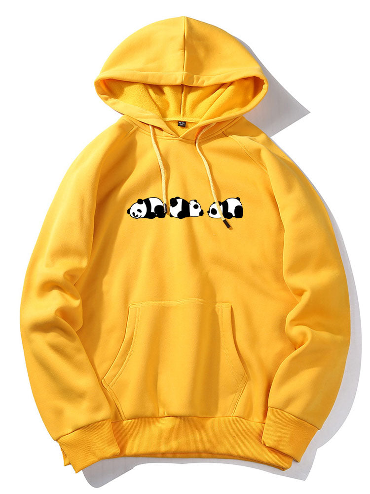 Rolling Panda Print Hoodie