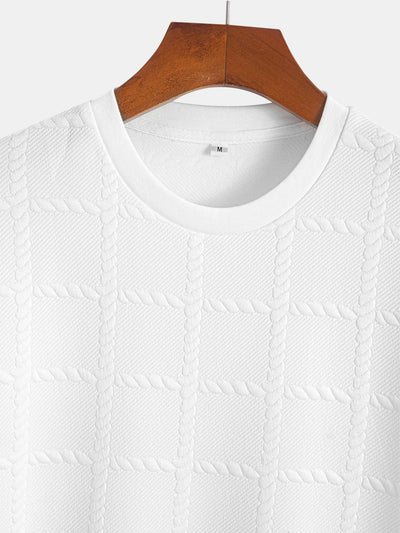 Twisted Squares Jacquard T-Shirt