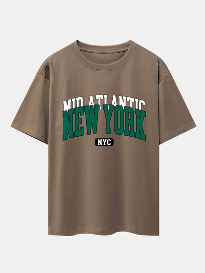 New York Print Drop Shoulder Oversize T-Shirt