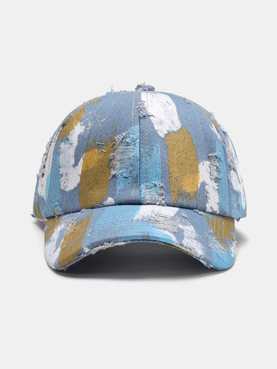 Color Graffiti Cotton Washed Distressed Baseball Cap
