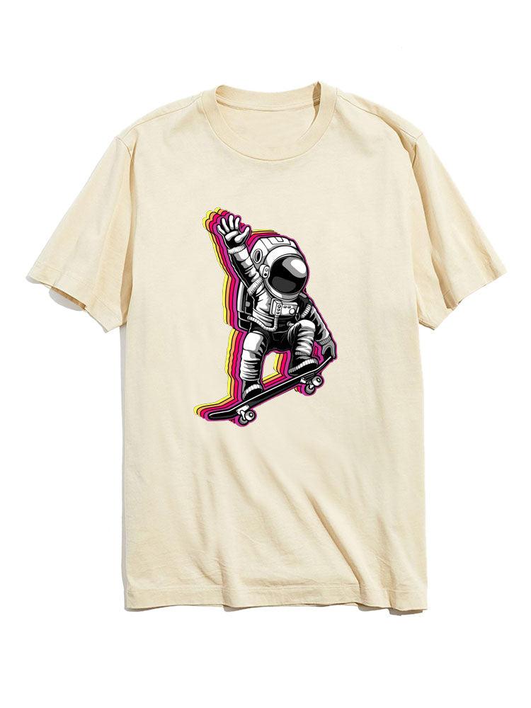 Skateboard Astronaut Graphic T-Shirts