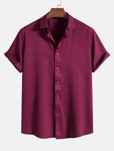 Solid Color Lapel Basic Shirts