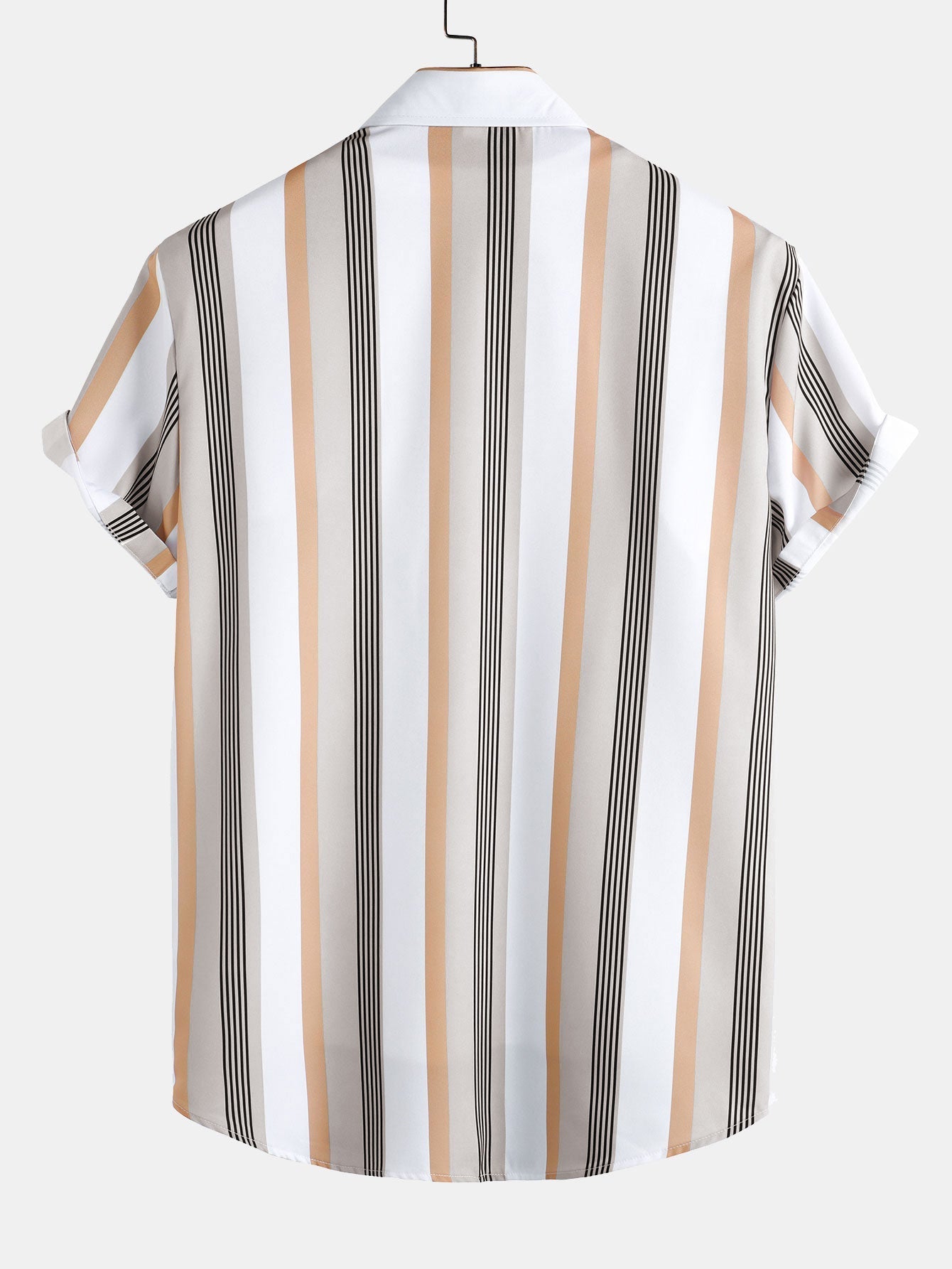 Stripe Print Button Up Shirt