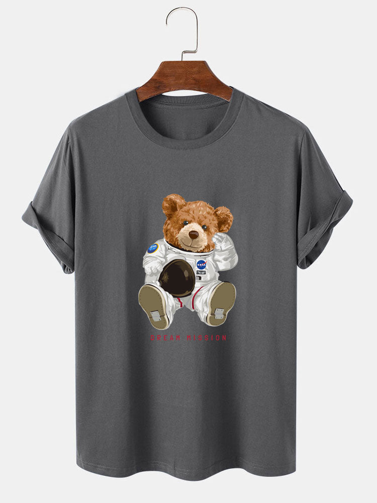 NASA Space Bear Print T-Shirt