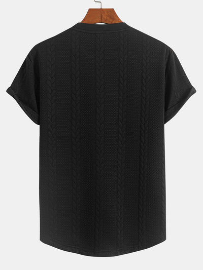 Twist Jacquard Arc Hem T-Shirt