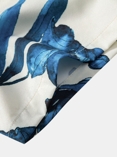 Ink Floral Print Button Up Shirt