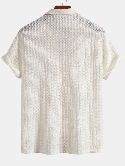 Texture Jacquard Cuban Shirt