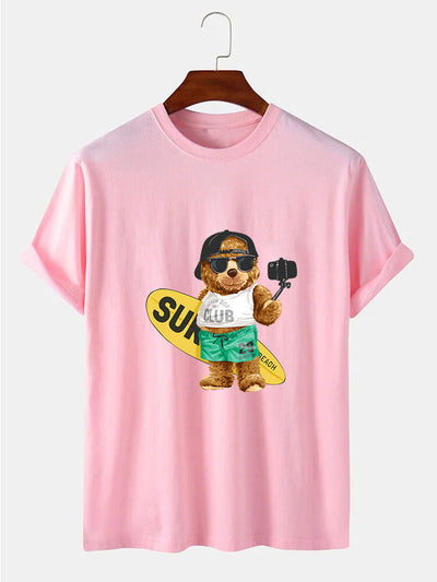 Surf Bear Print T-Shirt