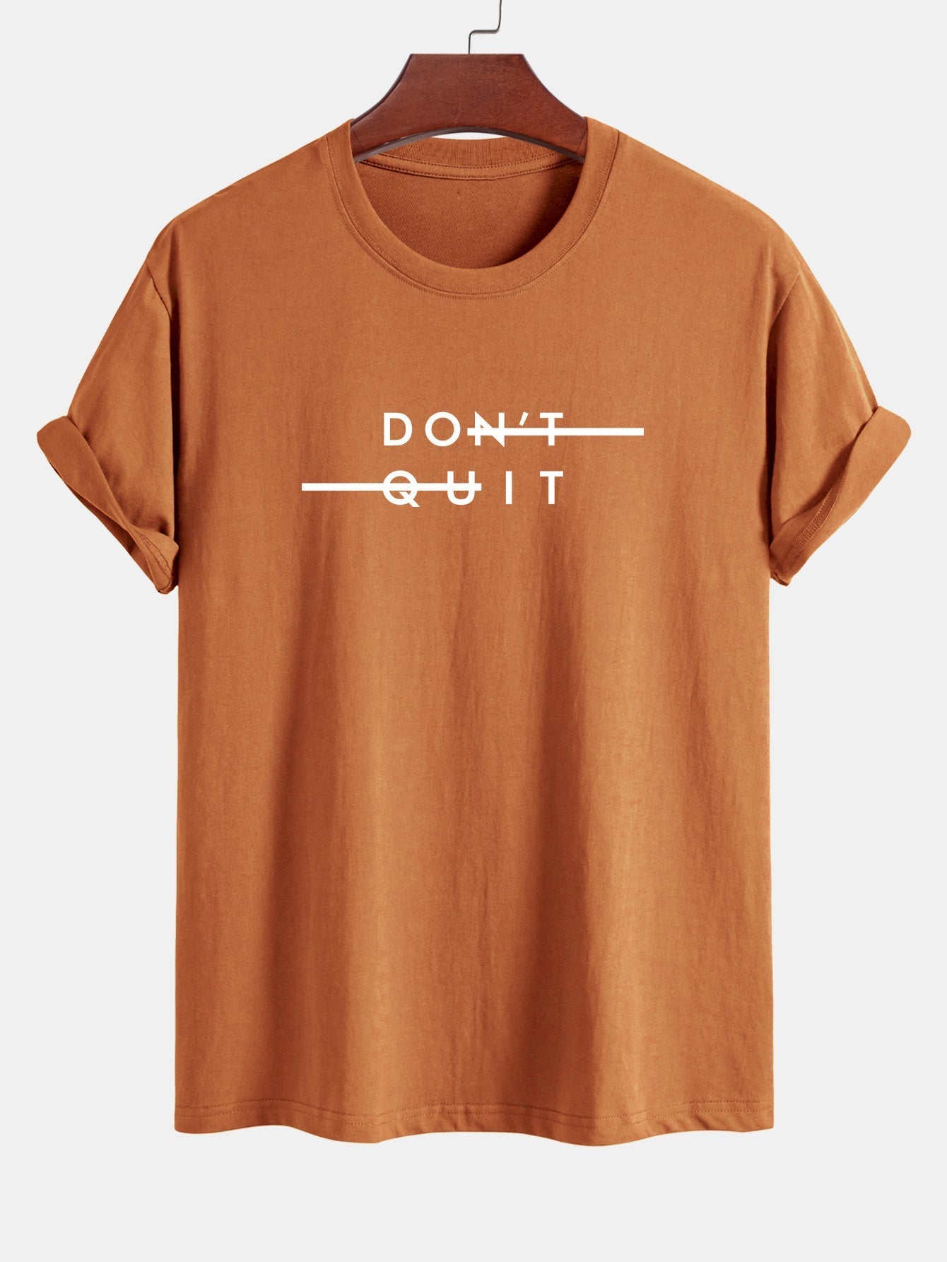 Regular Fit Don't Quit Print Cotton T-Shirt
