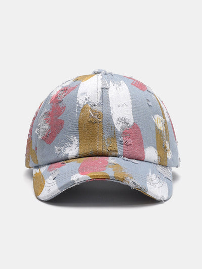 Color Graffiti Cotton Washed Distressed Baseball Cap