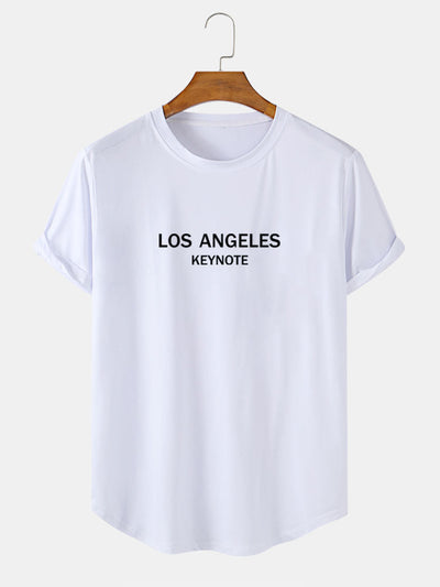Los Angeles Print Arc Hem T-Shirt