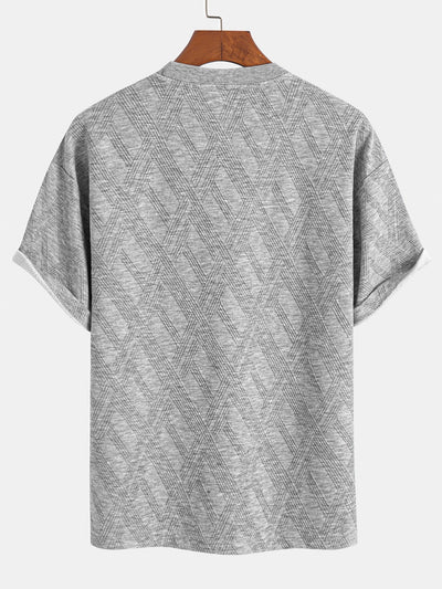 Relax Fit Diamond Jacquard T-Shirt