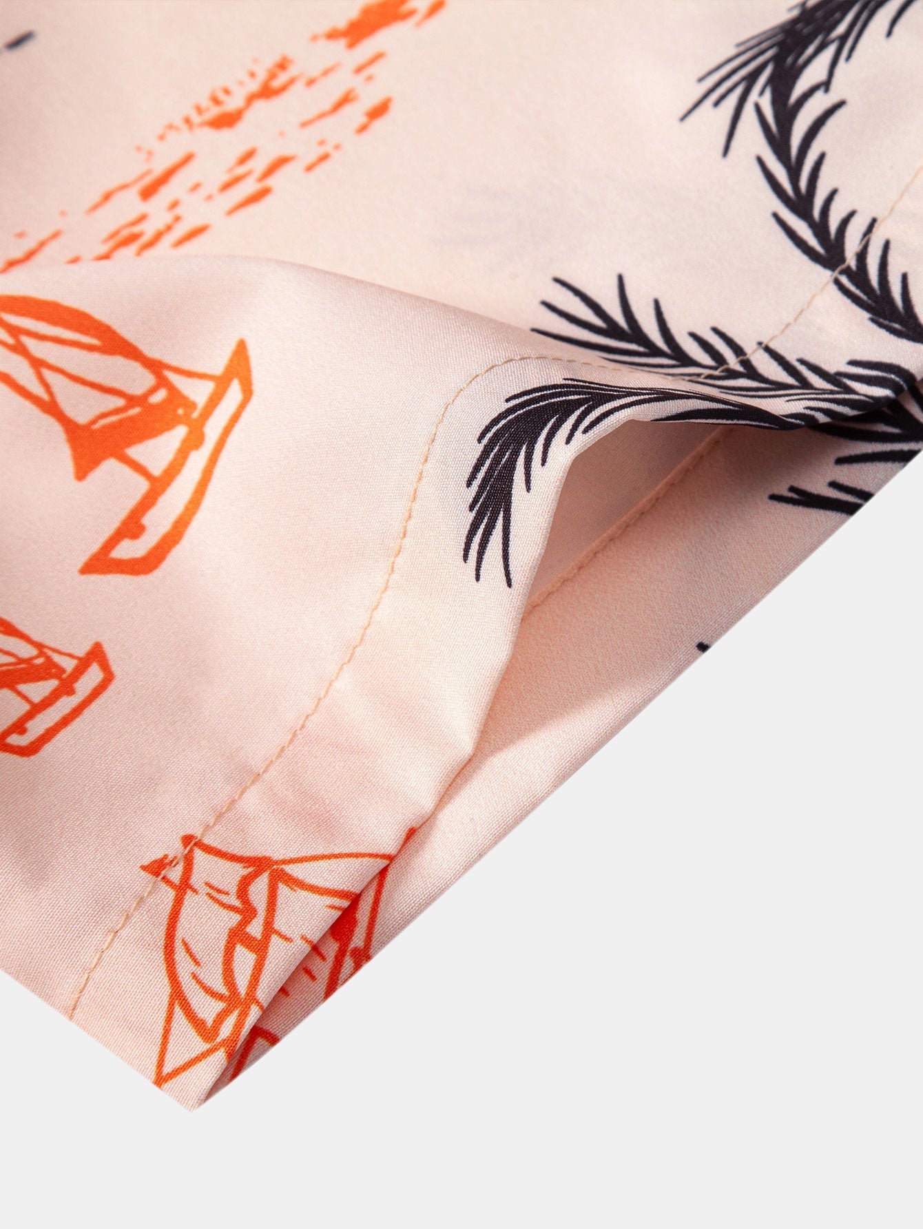 Island Print Button Up Shirt