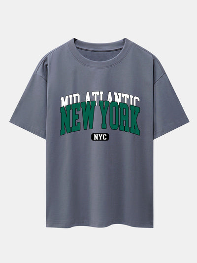 New York Print Drop Shoulder Oversize T-Shirt