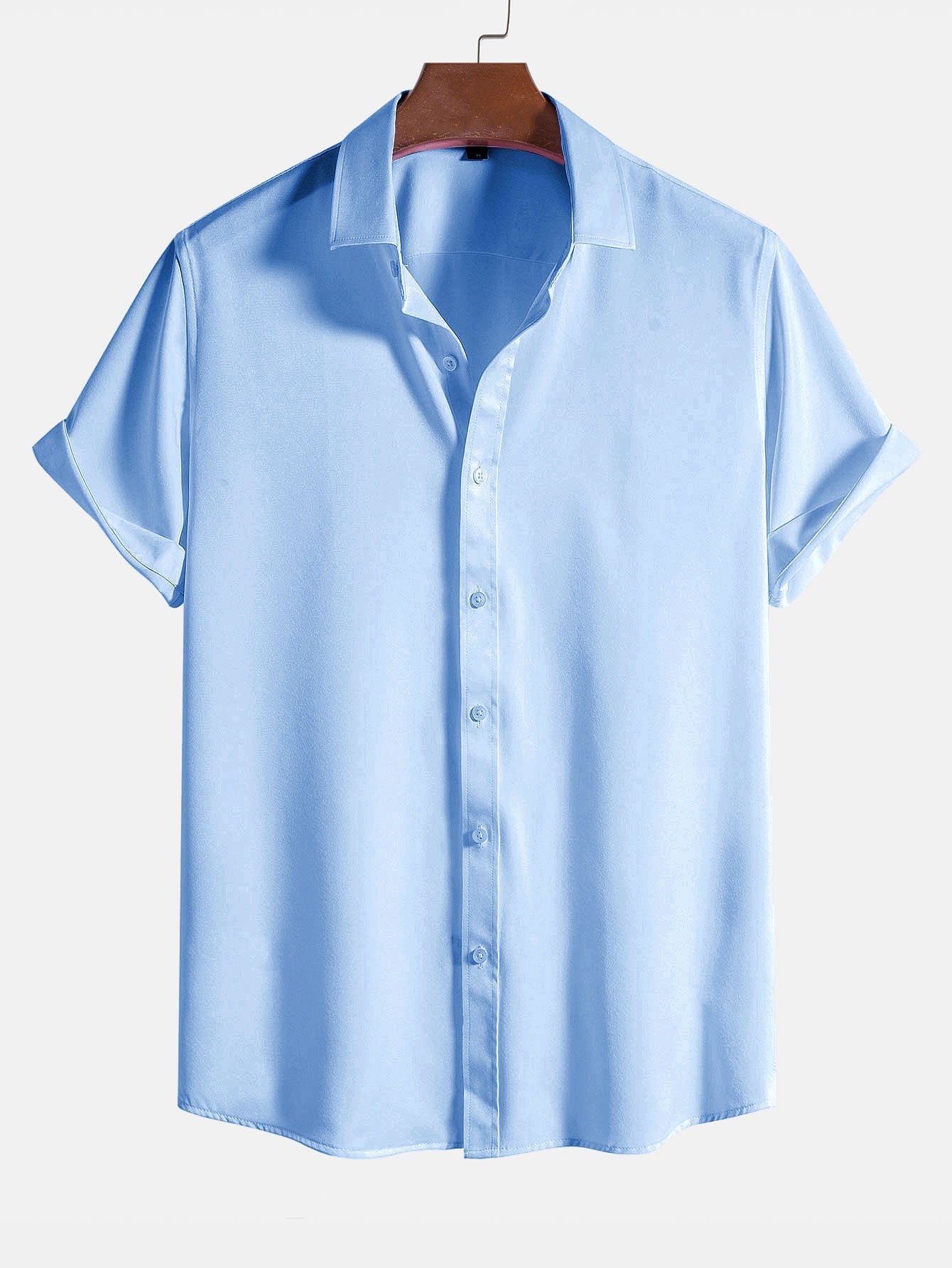 Solid Color Lapel Basic Shirts