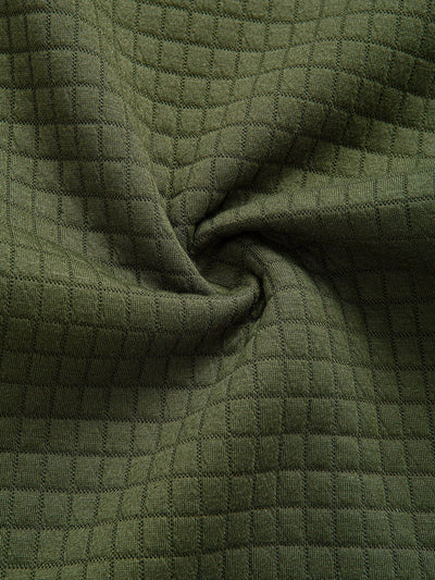 Quilted Waffle Jacquard Overshirt