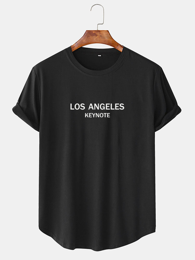 Los Angeles Print Arc Hem T-Shirt